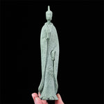 Buddha Stones Meditation Buddha Standing Statue Sandstone Home Decoration 3.8*6.5*17cm