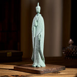 Buddha Stones Meditation Buddha Standing Statue Sandstone Home Decoration 3.8*6.5*17cm