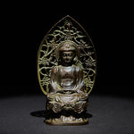 Buddha Stones Tathagata Buddha Alloy Statue Zen Home Decoration 9*4.5 cm
