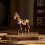 Buddha Stones Ancient Year of the Horse Alloy Home Decoration 7.5*2.6*7 cm