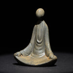 Buddha Stones Handmade Sitting Formless Buddha Iron Powder Rust Cast Resin Statue Decoration