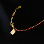 Buddha Stones 925 Sterling Silver Red String Good Luck Bracelet