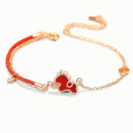 Buddha Stones 925 Sterling Silver Year Of The Horse Red String Red Agate Coin Charm Luck Bracelet