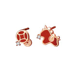Buddha Stones 925 Sterling Silver Year Of The Horse Red String Red Agate Coin Charm Luck Bracelet