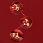 Buddha Stones 925 Sterling Silver Year Of The Horse Red String Red Agate Coin Charm Luck Bracelet