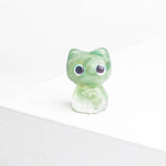 Buddha Stones Crystal Drip Resin Small Cat Purification Decoration Statue
