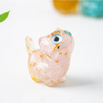 FREE Today: Strength and Protection Crystal Drip Resin Small Cat Statue Decoration