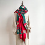 Buddha Stones Fall Lotus Koi Fish Dragonfly Pattern Cozy Scarf Shawl