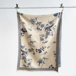 Buddha Stones Winter Birds Bamboo Leaves Vines Pattern Soft Scarf Shawl