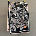 Buddha Stones Fall Phoenix Flowers Pattern Soft Scarf Shawl