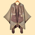 Buddha Stones Winter Koi Fish Waves Pattern Warm Cozy Scarf Shawl