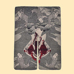Buddha Stones Winter Koi Fish Waves Pattern Warm Cozy Scarf Shawl