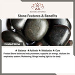 Buddha Stones Frosted Stone Lava Rock Tiger Eye Titanium Steel Stimulation Leather Bracelet
