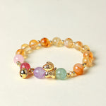 Buddha Stones Year Of The Horse Citrine Amethyst Various Crystals Protection Bracelet
