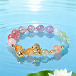 Buddha Stones Year Of The Horse Citrine Amethyst Various Crystals Protection Bracelet