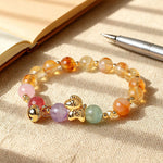 Buddha Stones Year Of The Horse Citrine Amethyst Various Crystals Protection Bracelet