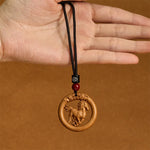 FREE Today: Ward Off Evil Spirits Peach Wood Chinese Zodiac Year Of The Horse Necklace Pendants