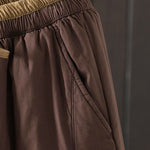 Buddha Stones Plain Cotton Women's Harem Thermal Pants With Pockets