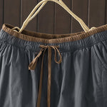 Buddha Stones Plain Cotton Women's Harem Thermal Pants With Pockets