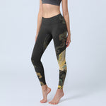 Buddha Stones Soaring Phoenix Cloud Pattern Print Gym Leggings Women's Yoga Pants