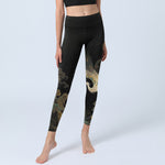 Buddha Stones Soaring Phoenix Cloud Pattern Print Gym Leggings Women's Yoga Pants