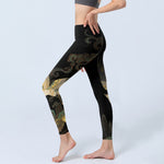 Buddha Stones Soaring Phoenix Cloud Pattern Print Gym Leggings Women's Yoga Pants