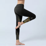 Buddha Stones Soaring Phoenix Cloud Pattern Print Gym Leggings Women's Yoga Pants