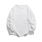 Buddha Stones Men's Chinese Frog-Button Plain Design Cotton Long Sleeve T-Shirt Zen Clothing