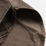 Buddha Stones Spring Plaid Pattern Fake Two-piece Long Sleeve Men's Cotton Jacket With Pocket