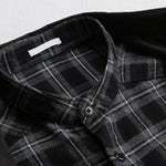 Buddha Stones Spring Plaid Pattern Fake Two-piece Long Sleeve Men's Cotton Jacket With Pocket