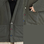 Buddha Stones Winter Long Sleeve Cotton Women's Thermal Jacket With Pockets