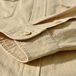 Buddha Stones Crew Neck Solid Color Men's Long Sleeve Cotton Thickened Jacket With Pockets