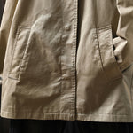 Buddha Stones Fall Buttons Long Sleeve Mid-length Cotton Women's Jacket With Pockets