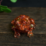Buddha Stones Crystal Drip Resin Small Frog Passion Decoration Statue