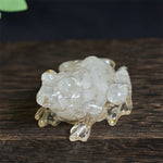 Buddha Stones Crystal Drip Resin Small Frog Passion Decoration Statue