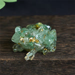 Buddha Stones Crystal Drip Resin Small Frog Passion Decoration Statue