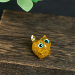 FREE Today: Strength and Protection Crystal Drip Resin Small Cat Statue Decoration