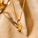 Prosperity and Wealth Double Koi Fish 24k Gold Plated Brass Chain Necklace Pendant