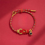 Buddha Stones String Projection Stone Hand-woven Buddha Knots Connection Bracelet