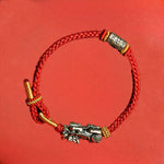 Buddha Stones 925 Sterling Silver Pixiu Om Mani Padme Hum Protection String Bracelet