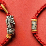 Buddha Stones 925 Sterling Silver Pixiu Om Mani Padme Hum Protection String Bracelet