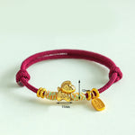 Buddha Stones Year Of The Horse Red String Black String Lucky Fortune Charm Braided Connection Bracelet
