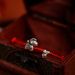 Buddha Stones 999 Sterling Silver Year Of The Horse 925 Sterling Silver Bell String Luck Child Adult Bracelet Anklet