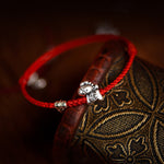 Buddha Stones 999 Sterling Silver Year Of The Horse 925 Sterling Silver Bell String Luck Child Adult Bracelet Anklet