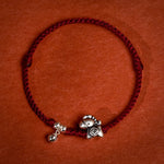Buddha Stones 999 Sterling Silver Year Of The Horse 925 Sterling Silver Bell String Luck Child Adult Bracelet Anklet