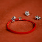 Buddha Stones 999 Sterling Silver Year Of The Horse 925 Sterling Silver Bell String Luck Child Adult Bracelet Anklet