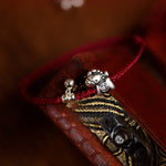 Buddha Stones 999 Sterling Silver Year Of The Horse 925 Sterling Silver Bell String Luck Child Adult Bracelet Anklet