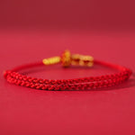Buddha Stones Formless Buddha Lotus Knot Red String Protection Braided Bracelet