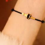 Buddha Stones Formless Buddha Lotus Knot Red String Protection Braided Bracelet