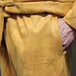 Buddha Stones 2Pcs Spring Dragon Bamboo Clouds Men's Tang Suit Frog-Button Cotton Long Sleeve Jacket Pants Set With Pockets